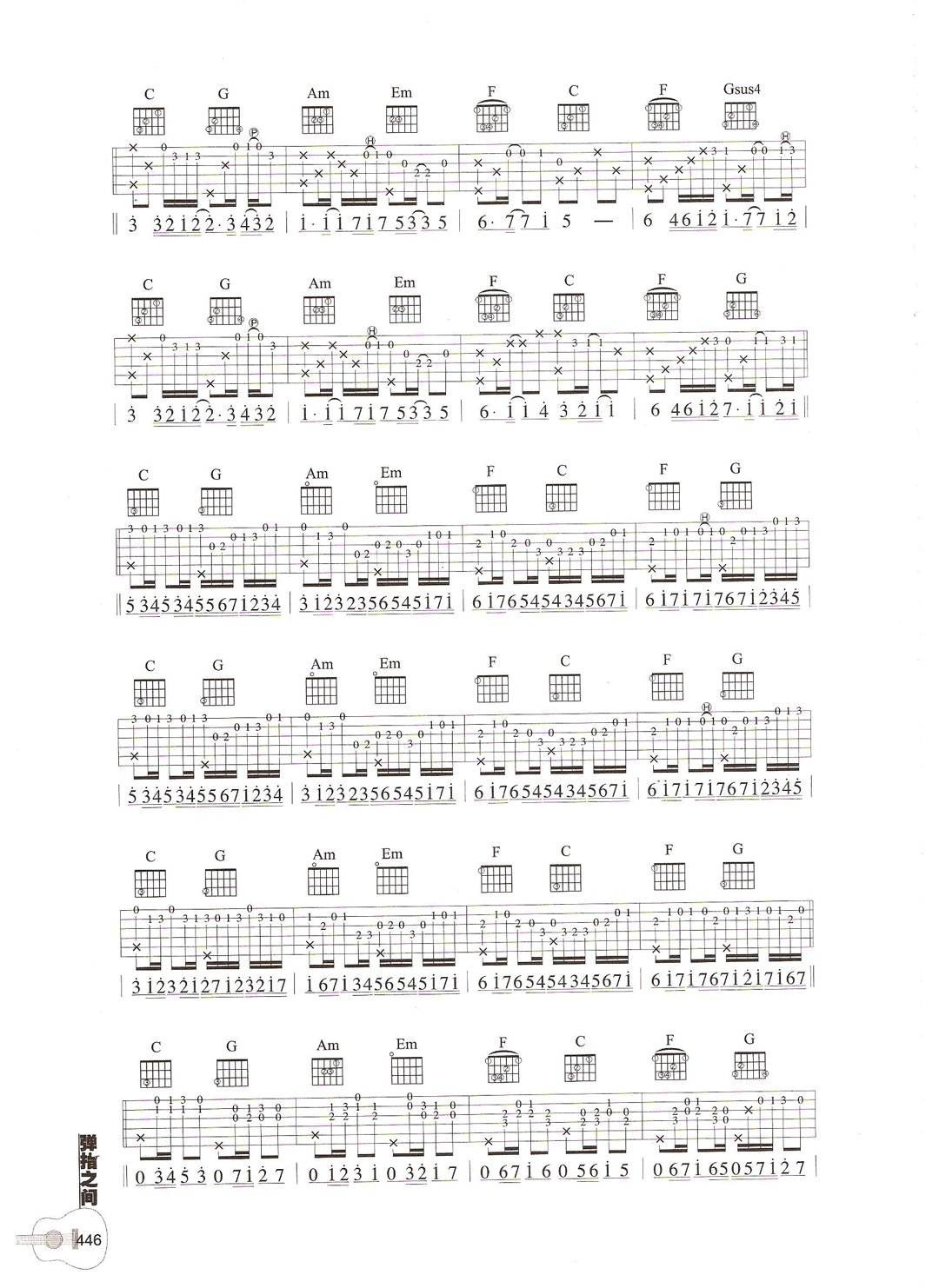 卡农指弹吉他谱2