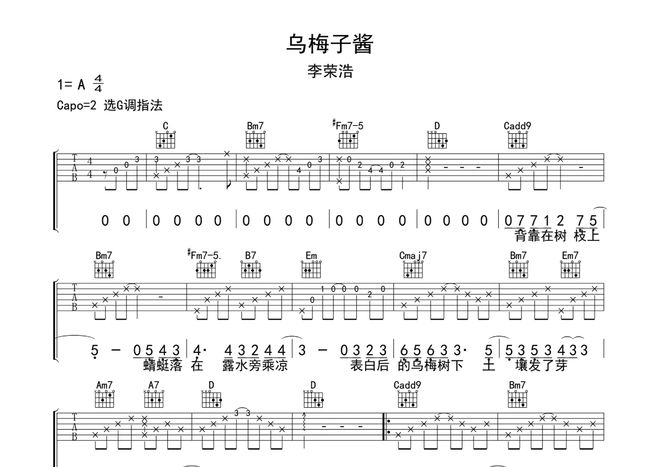 高德娱乐五首收集热门吉他谱：吉他弹唱初学必备(图4)